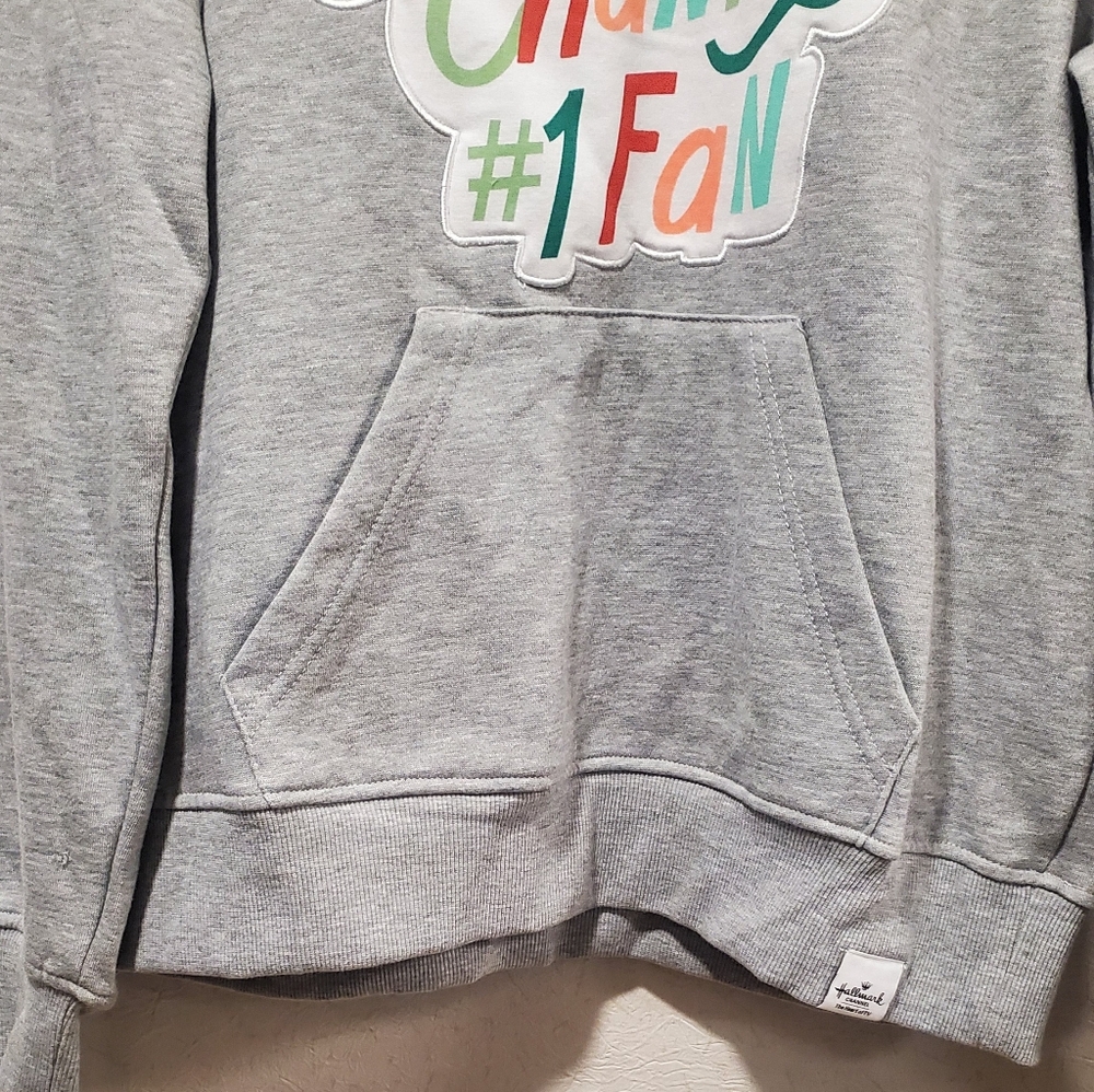 HALLMARK channel gray #1 fan nwt small/ petite womens hooded‎ sweatshirt - Picture 7 of 11